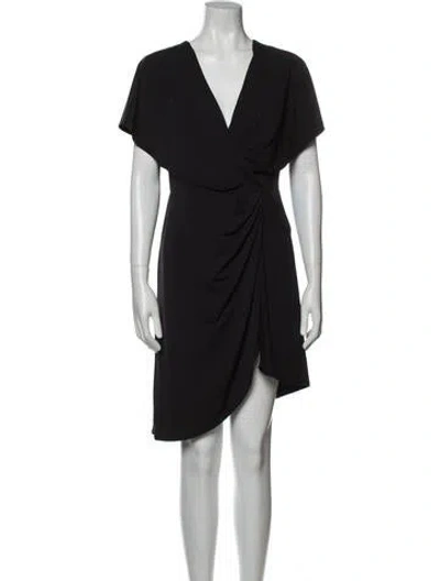 Pre-owned Cushnie V-neck Mini Dress In Black
