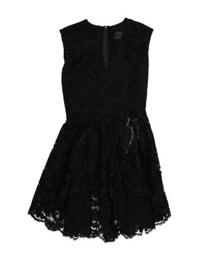 Pre-owned Cushnie V-neck Mini Dress In Black