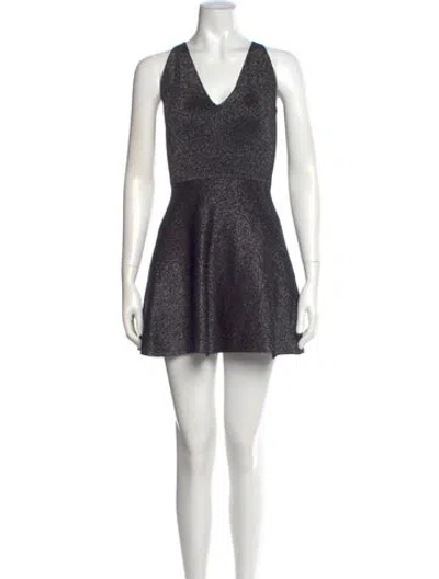 Pre-owned Cushnie V-neck Mini Dress In Multi