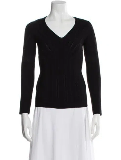 Pre-owned Cushnie V-neck Sweater In Black