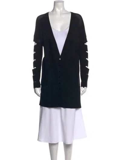 Pre-owned Cushnie V-neck Sweater In Black