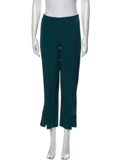 Pre-owned Cushnie Wide Leg Pants In Green