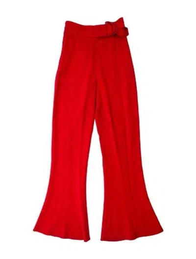Pre-owned Cushnie Wide Leg Pants In Red