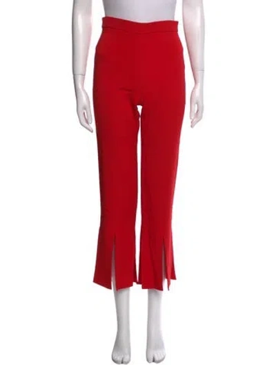 Pre-owned Cushnie Wide Leg Pants In Red