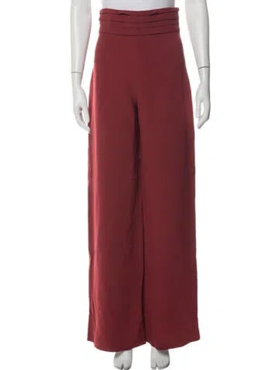 Pre-owned Cushnie Wide Leg Pants In Red