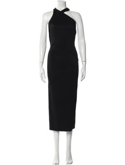 Pre-owned Cushnie Wool Long Dress In Black