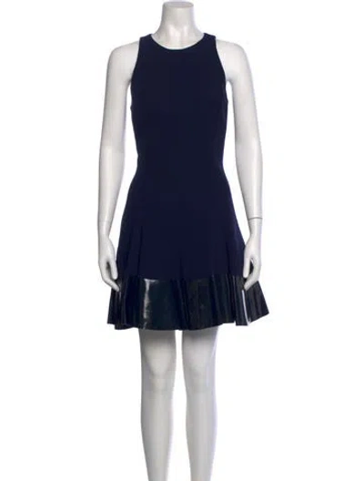 Pre-owned Cushnie Wool Mini Dress In Blue