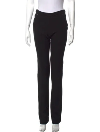 Pre-owned Cushnie Wool Straight Leg Pants In Black