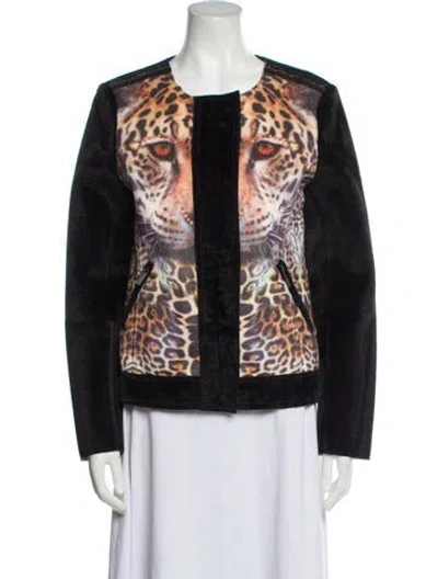 Pre-owned Custo 2015 Printed Evening Jacket In Black