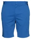 Custo Barcelona Man Shorts & Bermuda Shorts Bright Blue Size 36 Cotton, Elastane In Blue