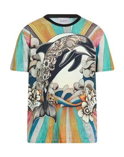 Custo Barcelona Man T-shirt Off White Size L Cotton In Multi