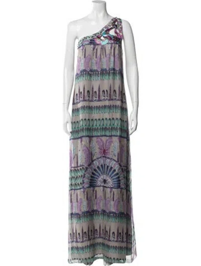 Pre-owned Custo Barcelona Printed Long Dress In Multi