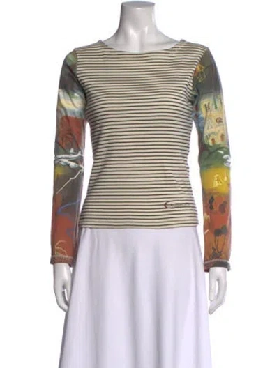 Pre-owned Custo Barcelona Vintage Late 1990's - Early 2000's Top In Neutrals
