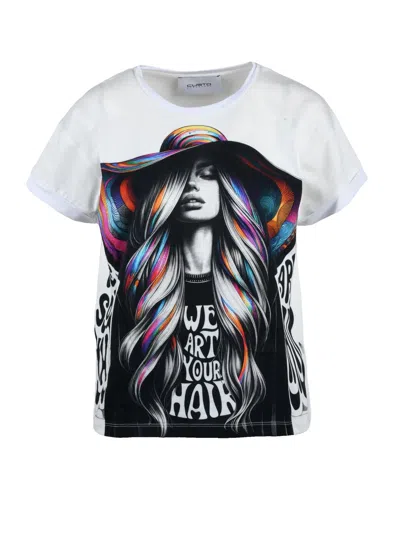 Custo Barcelona White Women Cotton T-shirt