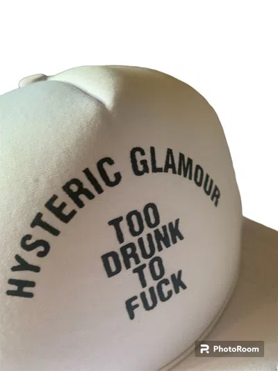 Pre-owned Custom X Hysteric Glamour Custom Hand Print Mesh Cap In White