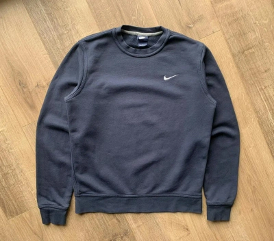 Pre-owned Custom X Nike Vintage Nike Embroidered Logo Sweatshirt In Navy