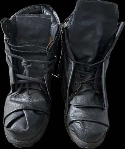 Pre-owned Custom X Rick Owens “death Boots” Leather Spike Hairy Custom