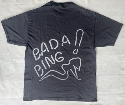 Pre-owned Custom X Vintage Bada Bing Sopranos Shirt In Smoky Gray