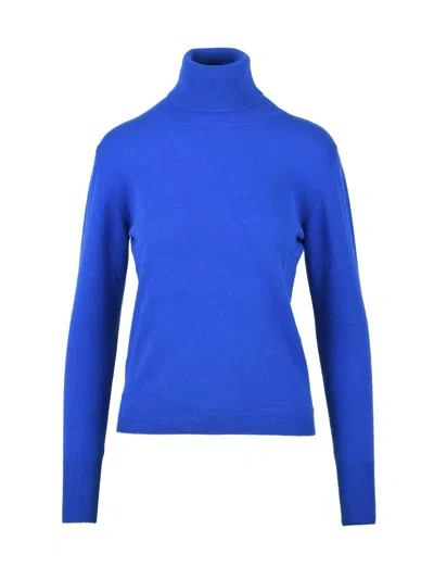 Customer Lovers & Knit Blue Cashmere Turtleneck Sweater