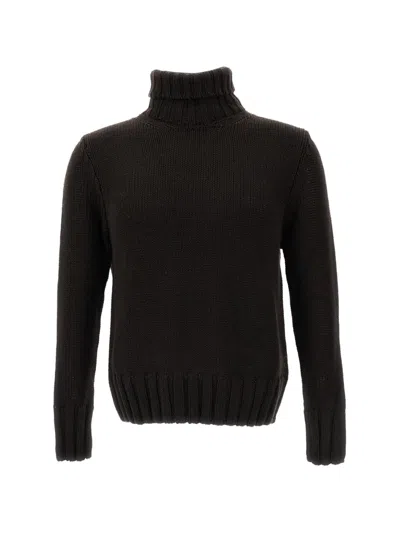 Customer Lovers Ribbed-knit Roll-neck Sweater In Brown