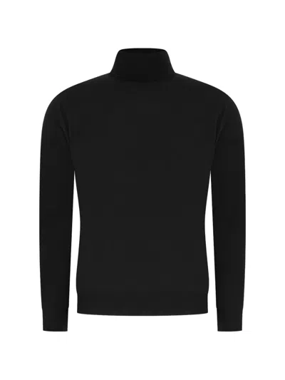 Customer Lovers Roll-neck Fine-knit Sweater In Blue