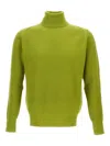 Customer Lovers Turtleneck Ribbed Sweater In Green