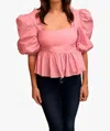 Custommade Darine Top In Sea Pink In Multi