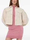 Custommade Embellished Bouclé Tweed Jacket In White