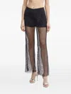 Custommade Petra Beaded Mesh Trousers In Black