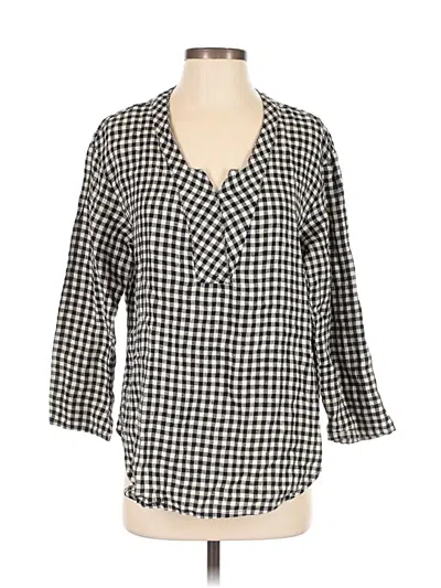 Pre-owned Cut Loose 3/4 Sleeve Blouse In Black
