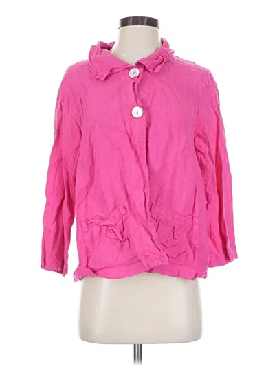 Pre-owned Cut Loose 3/4 Sleeve Button Down Shirt In Pink