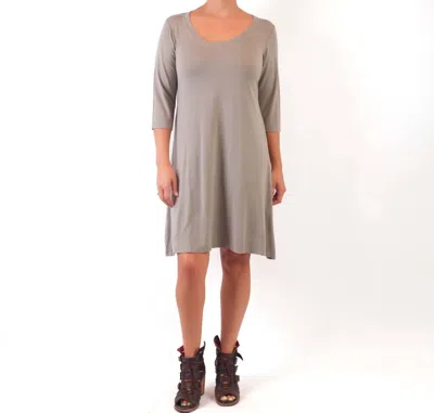 Cut Loose 3/4 Sleeve Scoop Neck Dress In Lava In Black