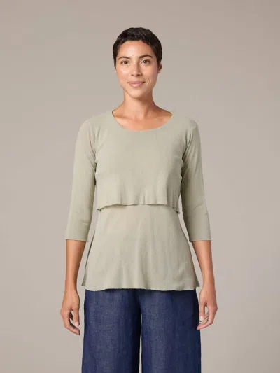 Cut Loose Balsam Crop Top In One Color In Green
