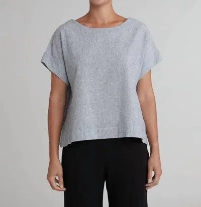 Cut Loose Balsam Short Sleeve Crop Top In Grey In Gray