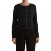 Cut Loose Button Down Crop Cardigan - Plus In Night In Black