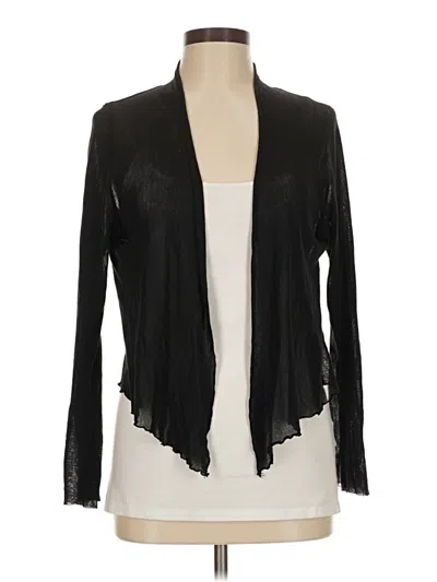 Pre-owned Cut Loose Cardigan Sweater In Black