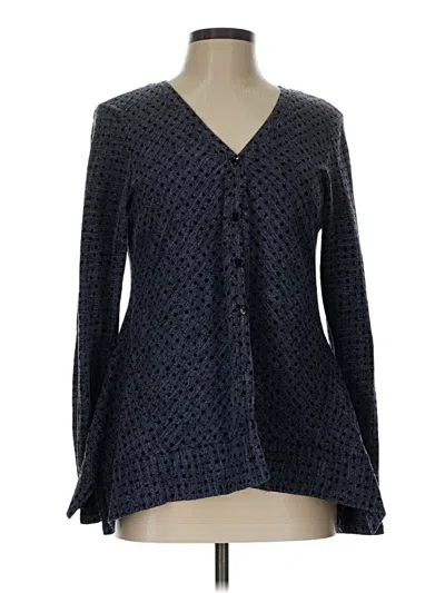 Pre-owned Cut Loose Cardigan Sweater In Blue