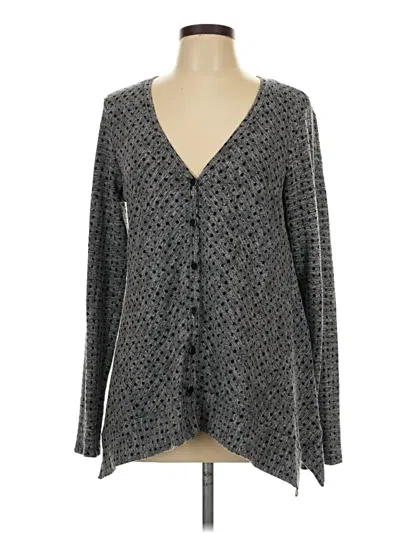 Pre-owned Cut Loose Cardigan Sweater In Gray