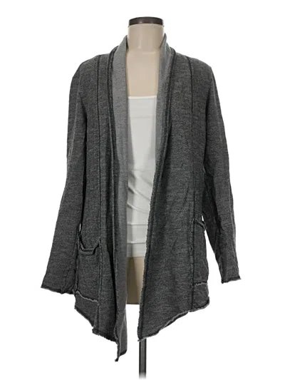 Pre-owned Cut Loose Cardigan Sweater In Gray