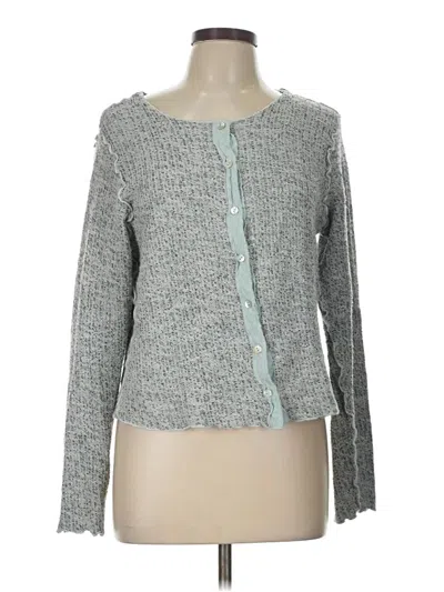 Pre-owned Cut Loose Cardigan Sweater In Gray
