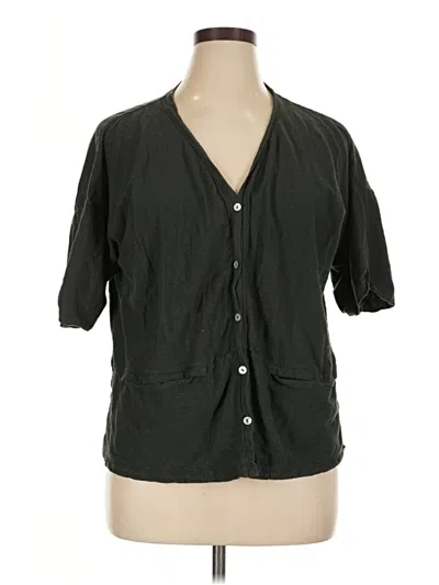 Pre-owned Cut Loose Cardigan Sweater In Green