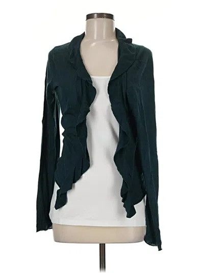 Pre-owned Cut Loose Cardigan Sweater In Teal