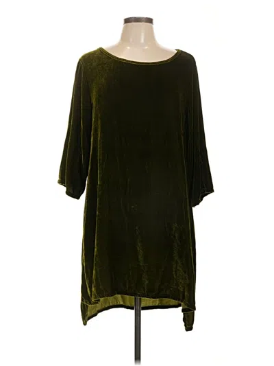 Pre-owned Cut Loose Casual Dress In Green