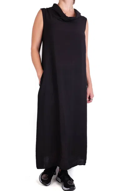 Cut Loose Cowl Neck Maxi Dress In Black Parachute In Multi