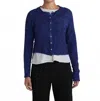Cut Loose Crop Button Cardigan In Admiralty In Blue