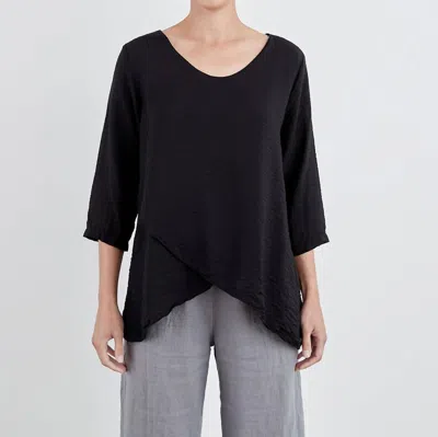 Cut Loose Double Layer Top In Black
