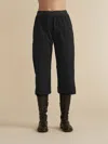 Cut Loose Easy Crop Mini Cord Pants In Black