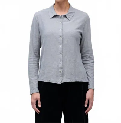 Cut Loose Fitted Shirt Top In Seal In Gray