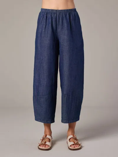 Cut Loose Flax Denim Lantern Pants In Laundered In Blue