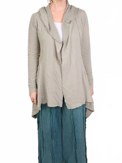 Cut Loose Hooded Jacket In Basalm Green In Gray
